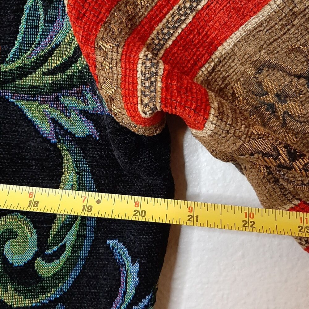 Vintage Sag Harbor Jacket Multicolor Women Sz 10 Tapestry Long Sleeve Button Up - Picture 3 of 10